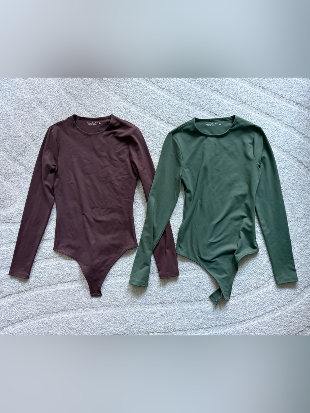 Set of 2! Abercrombie & Fitch Soft Collection Body Suit in Brown & Green - Small